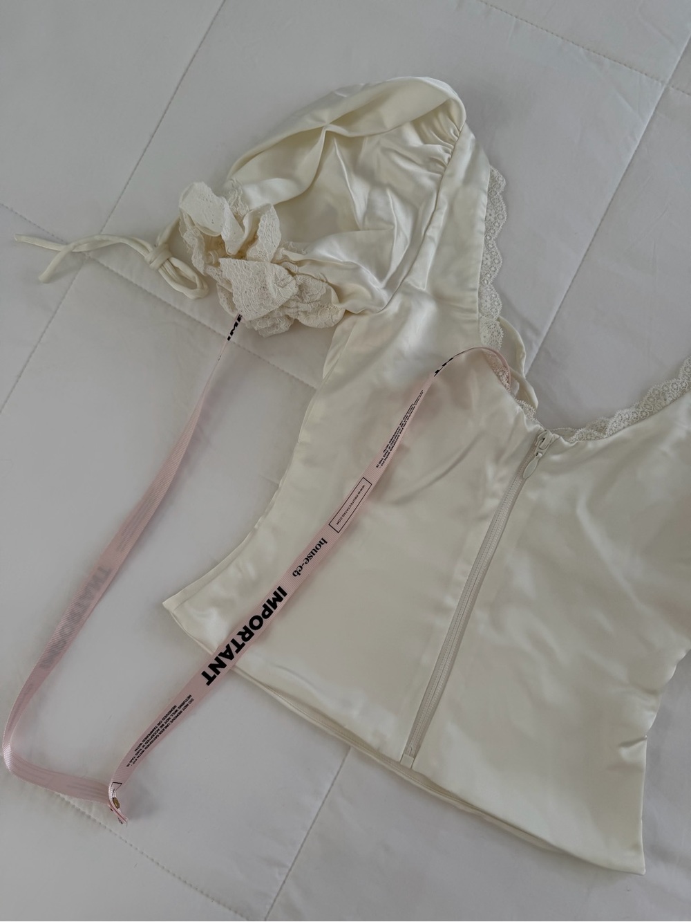 Brand New- House of CB Elisabetta Ivory Satin Lace Top 🕊️✨ - Picture 12 of 13
